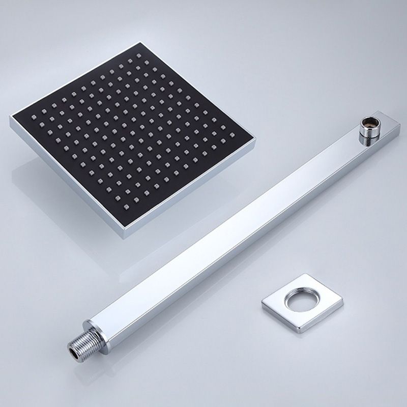 Modern square solid shower head with shower arm wall-mounted shower head made of stainless steel