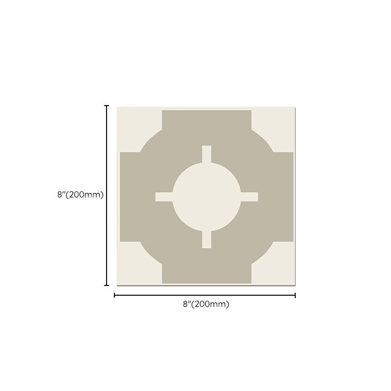 Square Indoor Print Vinyl Floor Peel and Stick Waterproof Vinyl Floor