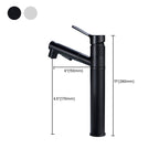 Bathroom faucet with pull-out lever handle Single hole basin mixer