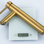 1-Handle Gold Nickel Wide-Running Faucet Single Hole Lever Sink Faucet with Drain