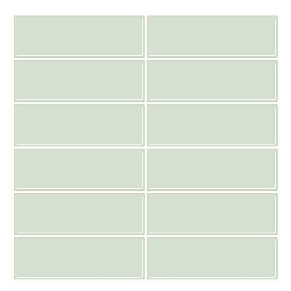 Peel and Stick Tiles Waterproof Plastic Rectangular Peel & Stick Tile for the Kitchen 2-Pack