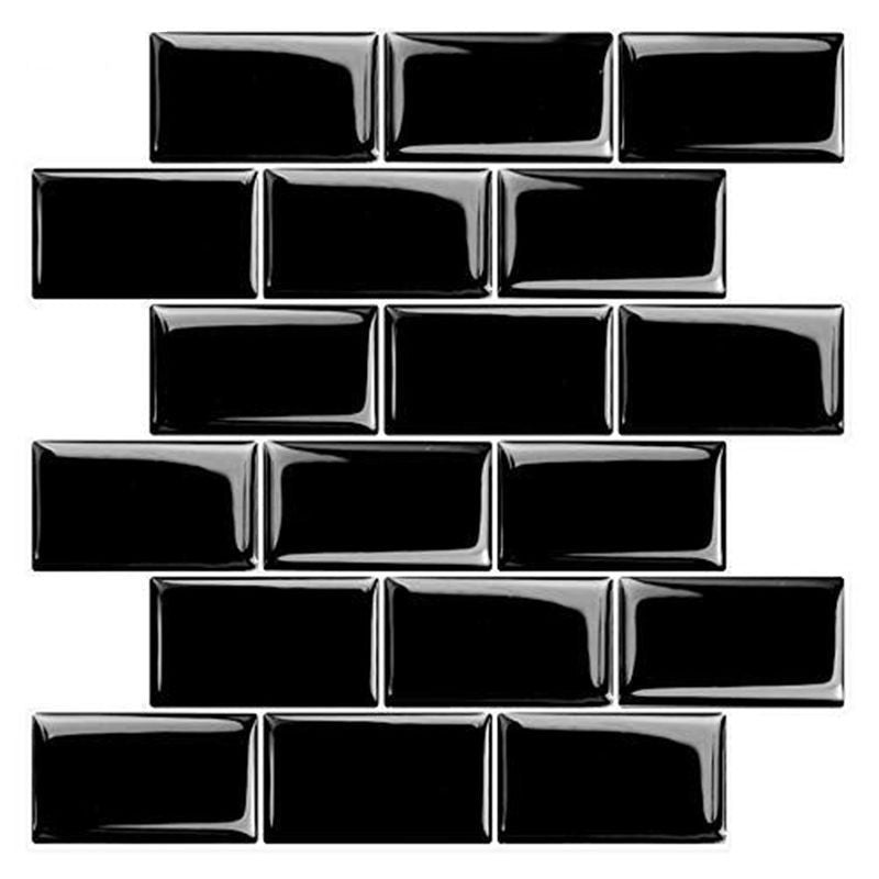 Peel and Stick Tiles Rectangular Stain Resistant PVC Subway Peel and Stick Tiles for the Kitchen