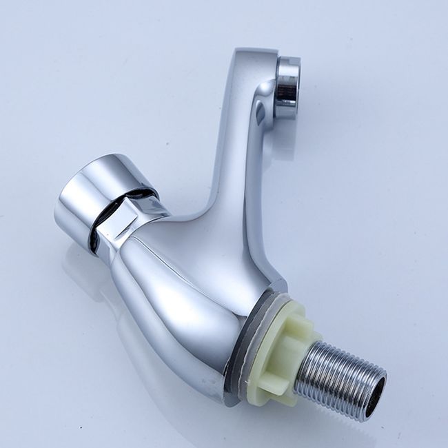 Modern sink faucet with brass knob handle, low arc, washbasin faucet