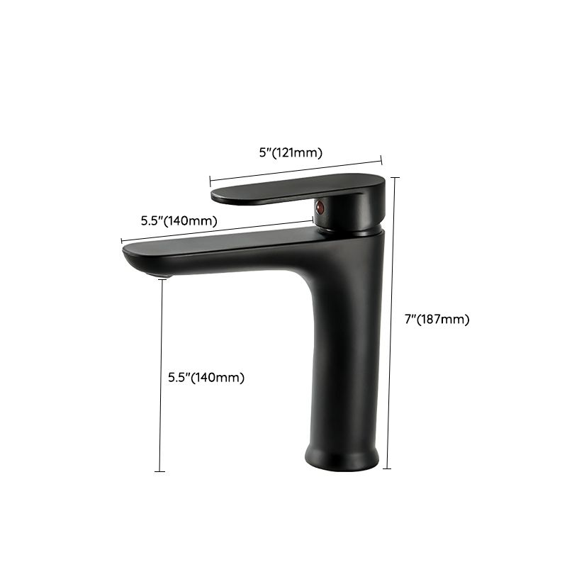 Modern Brass Bathroom Sink Faucet Round Lever Handles Sink Faucet