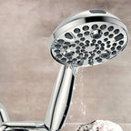 Contemporary Shower Combination Adjustable Shower Head Chrome Ceiling Mounted Round Shower Head