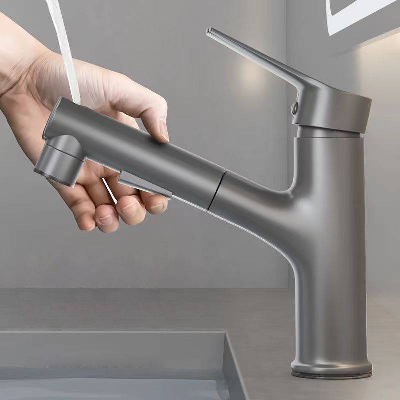 Contemporary Basin Faucet Pure Color Low Arc Basin Faucet for the Bathroom