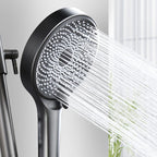 3 Sprays Shower Head Wall Mount Adjustable Spray Pattern Handheld Shower