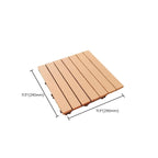Yellow 6-Slat Square Wood Floor Tiles Click System Floor Tiles