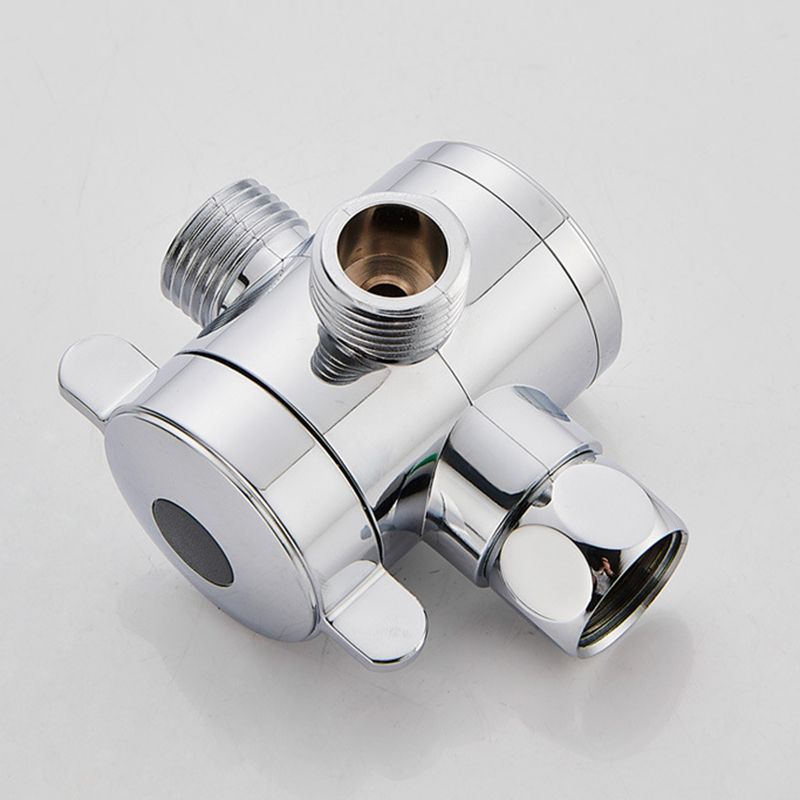 Silver Square Double Shower Head Modern Water Filtration Wall-Mounted Shower Head