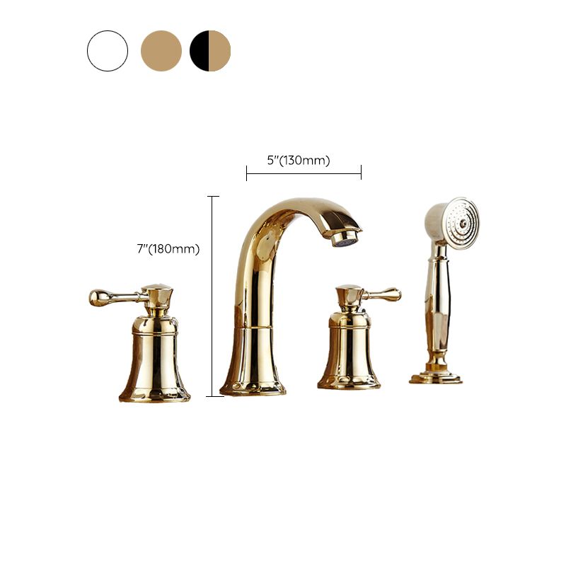 Tradition Bathtub Filler Trim Deck-Mounted Swing Spout Bathtub Filler