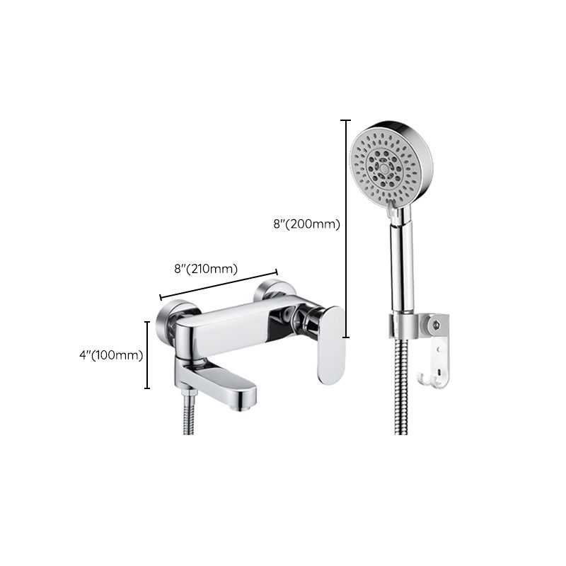 Modern Wall-Mounted Bathtub Faucet Trim Metal Single-Lever Bathtub Faucet Trim