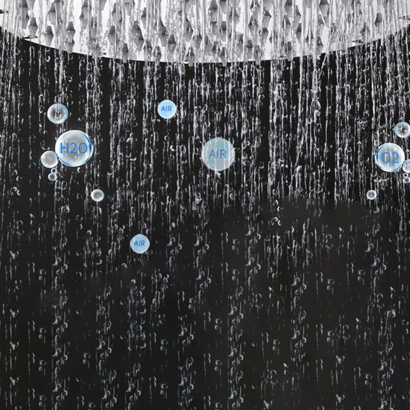 Modern Showerhead Combination Double Showerhead Polished Stainless Steel Wall Mounted Showerhead