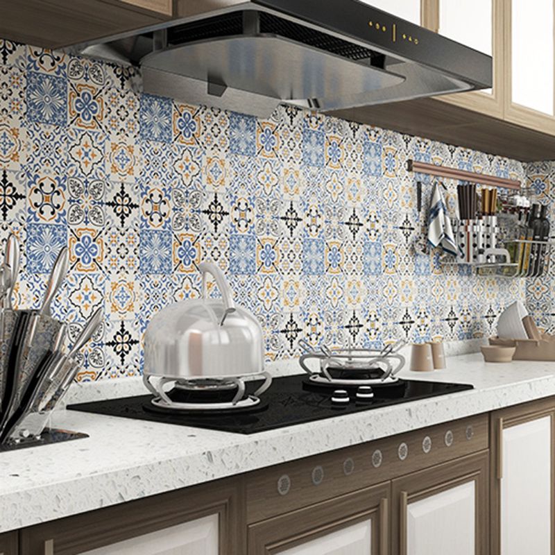 Single Tile Remove and Stick Back Wall Contemporary Kitchen Paper