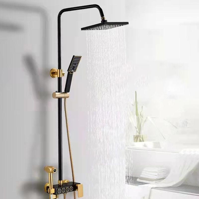 Modern adjustable water flow shower faucet shower arm shower system on the wall