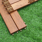 Basic Wood Tile Set Composite Layable Patio Tiles