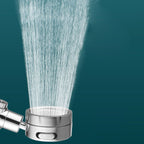 Adjustable Water Flow Showerhead Solid Color 3 Settings Round Handheld Shower