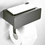 2-piece Stainless Steel Classic Bathroom Accessory Set Black & Chrome Paper Holder