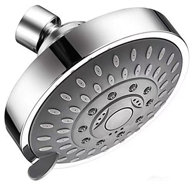 Modern Fixed Shower Head with Catalyst 4-Inch Silver Wall Mount Shower Head