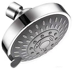 Modern Fixed Shower Head with Catalyst 4-Inch Silver Wall Mount Shower Head