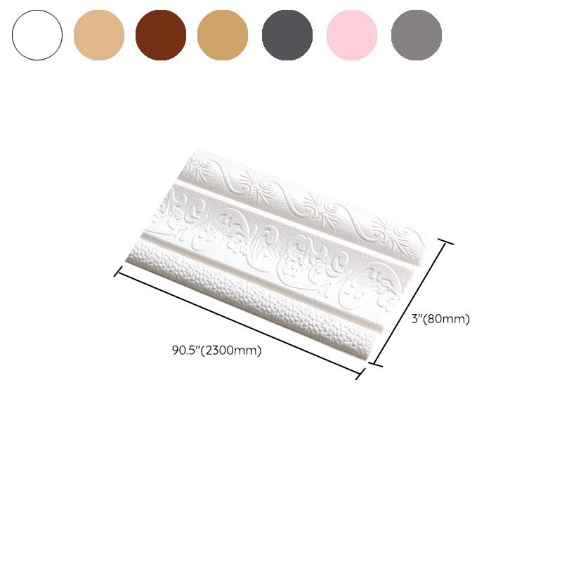 Modern Baseboards 3D Embossing Baseboard PVC Stereo Base Set of 1