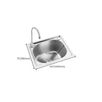 Modern Bar Prep Mirror Stainless Steel with Faucet Workstation Rack