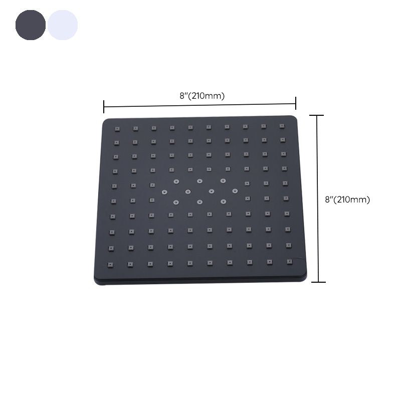 Contemporary Style Shower Head Plastic Fixed Shower Head in Round and Square Shape