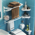 Modern Bathroom Hardware Set White Metal Bathroom Accessory Set