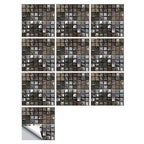 Square Peel and Stick Tile Grid Mosaic Tiles Interior Wallpaper