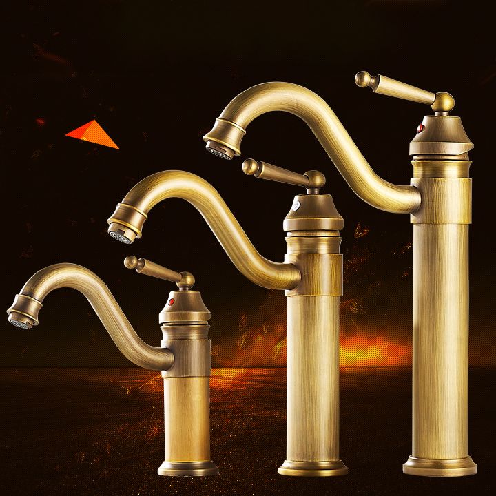 Farmhouse Widely Distributed Bathroom Faucet Vintage Single Hole Sink Faucet