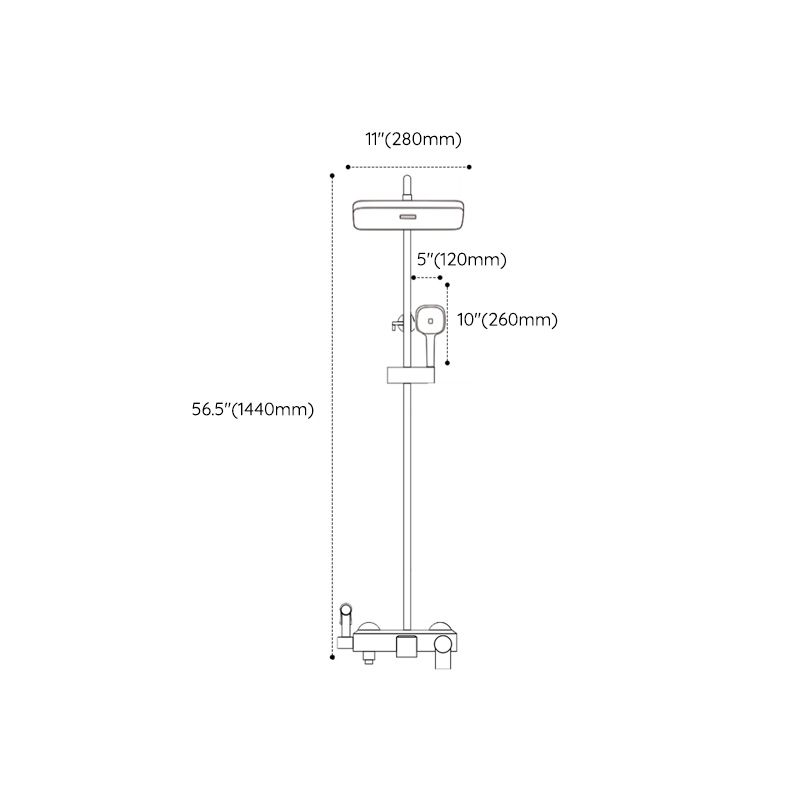 Modern shower accessories push-button shower head wall-mounted shower combination