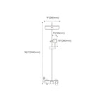 Modern shower accessories push-button shower head wall-mounted shower combination