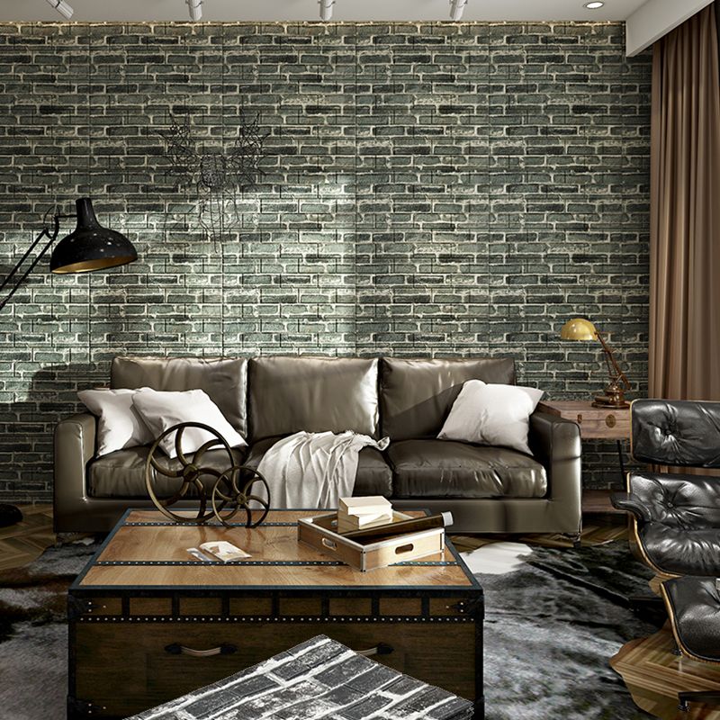 Industrial Wall Panel 3D Brick Wall Panels Waterproof Stickers Wall Tiles Set of 10