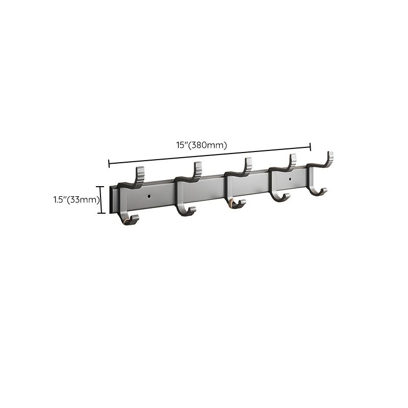 Gray Aluminum Bathroom Accessory Set Contemporary Bathroom Shelf