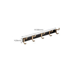 Black and Brass Bathroom Hardware Set Modern Stainless Steel Bathroom Shelf/Towel Holder/Paper Holder