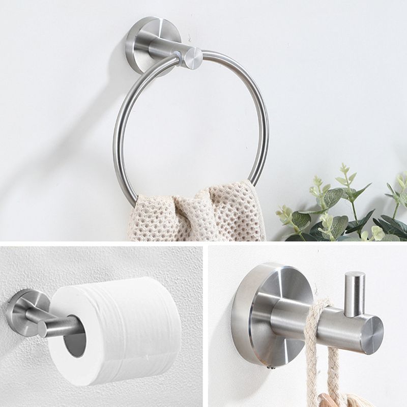 Stainless Steel Bathroom Set 3-piece Modern Style Simple Bathroom Accessories Set