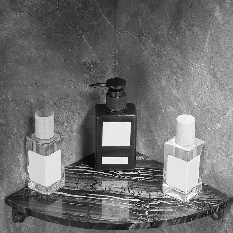 Metal and marble bathroom accessories as a single piece or as a set in black