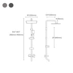 Shower System Wall Mount Adjustable Spray Pattern Shower Arm Shower Set with Shower Hose