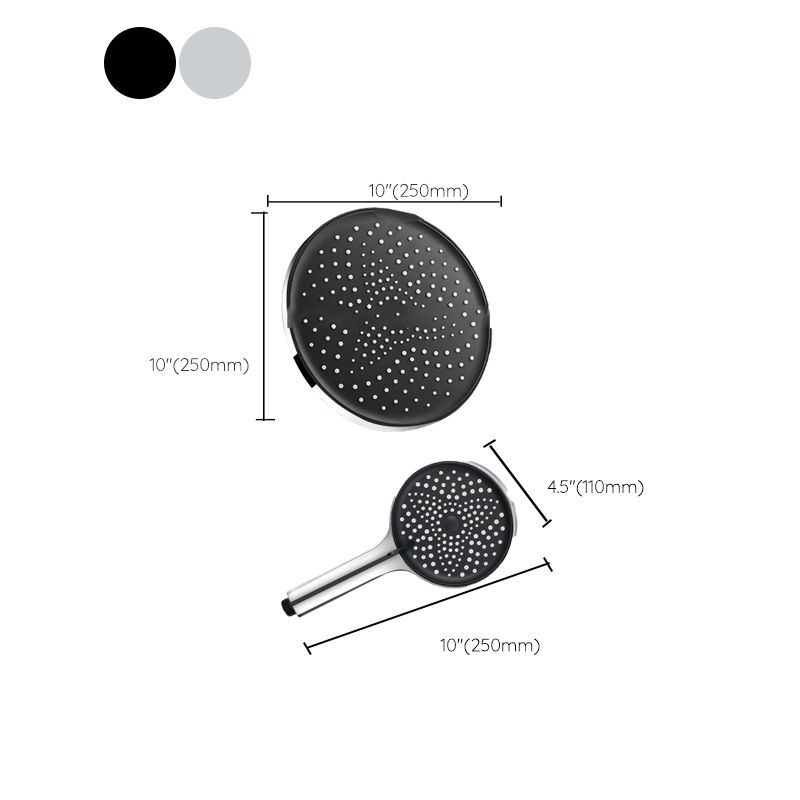 Modern rectangular shower head combo standard spray pattern with hand shower