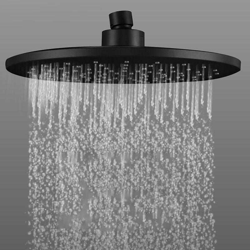 Contemporary Black Round Showerhead Combo Rain Shower Hand Shower