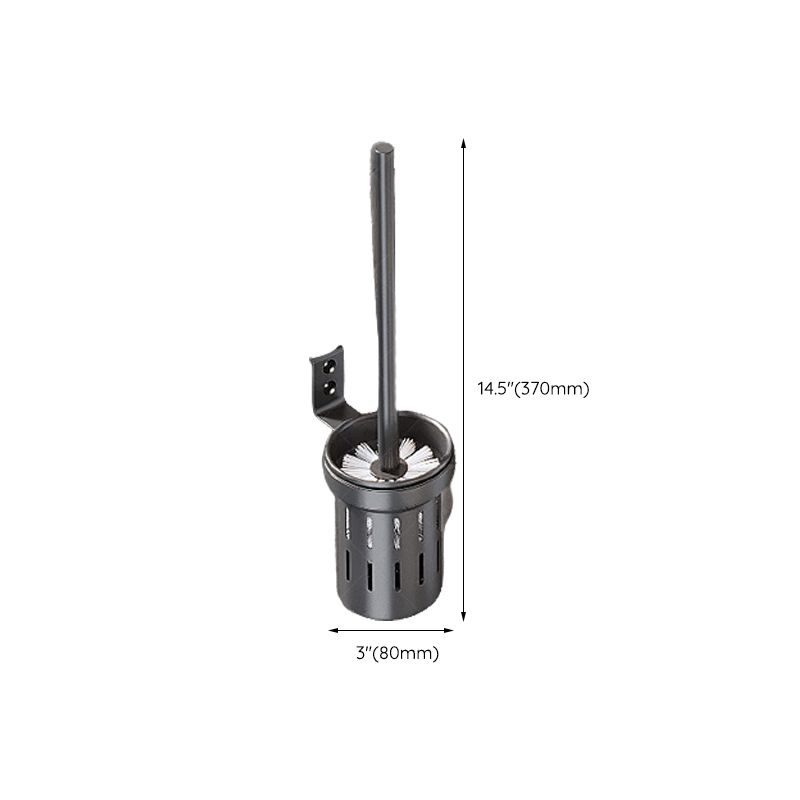 Modern gray aluminum bathroom accessory set