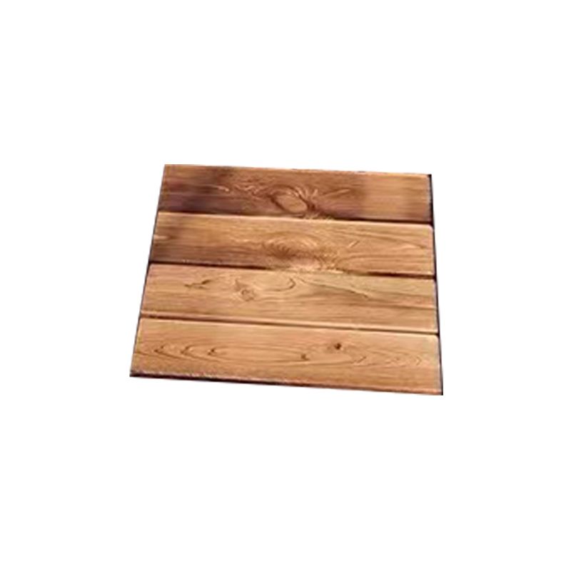 Tradition wood tile wire-brushed square engineered wood for patio garden