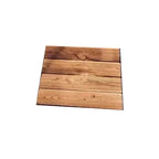 Tradition wood tile wire-brushed square engineered wood for patio garden