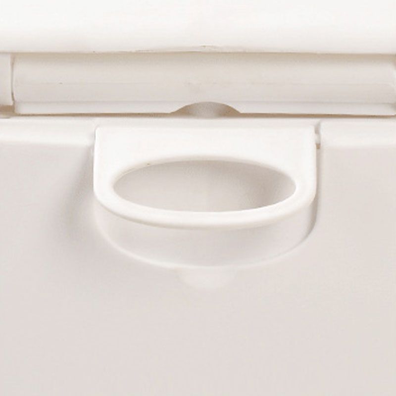 Contemporary Plastic Floor-Mounted Toilet Bowl with Seat for the Bathroom