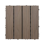 Square Patio Tiles Interlocking Striped Pattern Deck Board