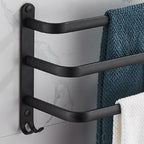 Modern black aluminum bathroom accessory set towel bar bathroom fittings