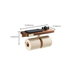 Wood and Aluminum Bath Hardware Set Golden Bathroom Accessory Set
