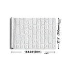 Modern wall-ceiling element for sticking with 3D embossing in white