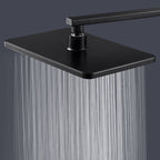 Modern rectangular shower head combo standard spray pattern with hand shower