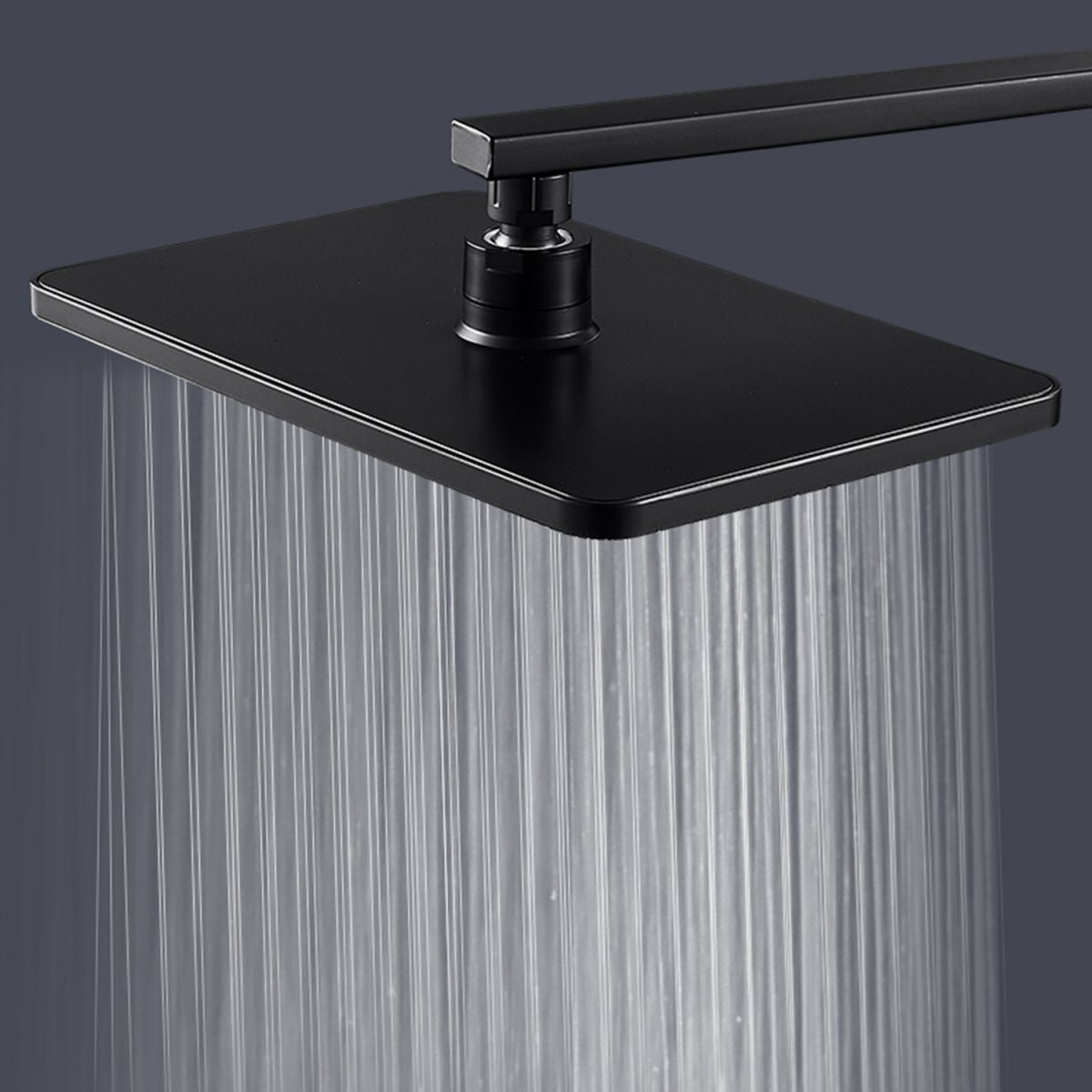 Modern rectangular shower head combo standard spray pattern with hand shower