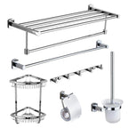 Modern bathroom accessory set paper holder towel bar stainless steel bathroom set